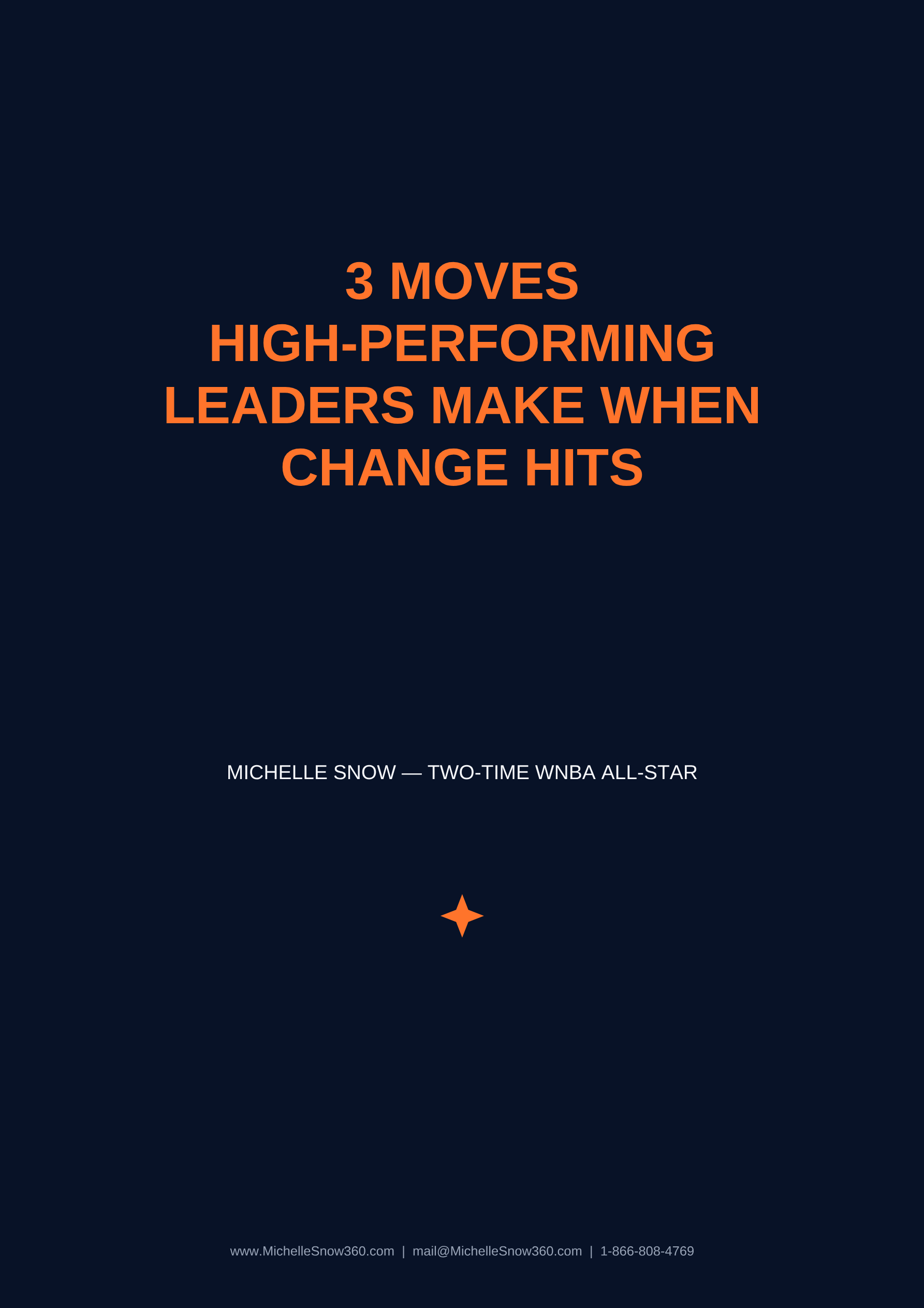 Cover of the free guide: 3 Moves High-Performing Leaders Make When Change Hits by Michelle Snow